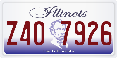 IL license plate Z407926