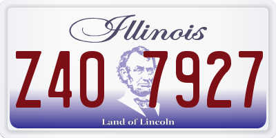 IL license plate Z407927