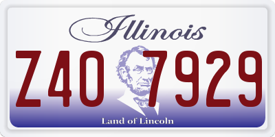 IL license plate Z407929