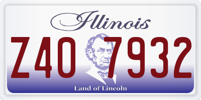 IL license plate Z407932