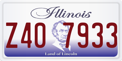 IL license plate Z407933