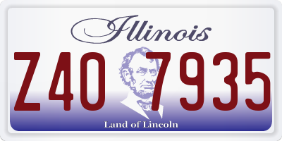 IL license plate Z407935