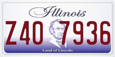 IL license plate Z407936