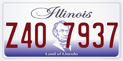 IL license plate Z407937