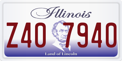 IL license plate Z407940