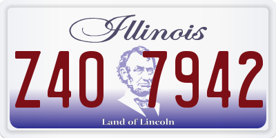 IL license plate Z407942