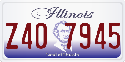 IL license plate Z407945