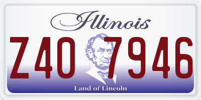 IL license plate Z407946