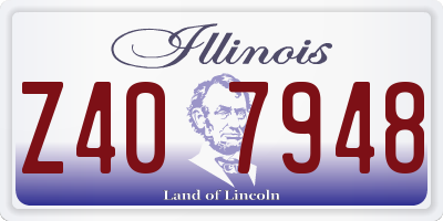 IL license plate Z407948