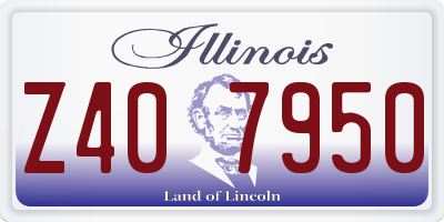 IL license plate Z407950
