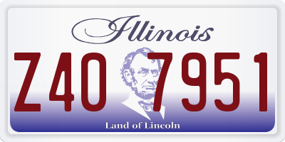 IL license plate Z407951
