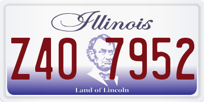 IL license plate Z407952