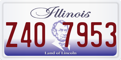 IL license plate Z407953