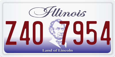 IL license plate Z407954