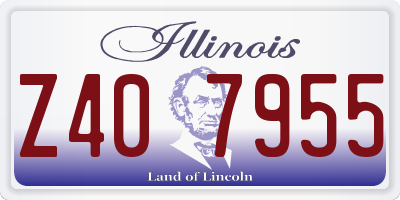 IL license plate Z407955