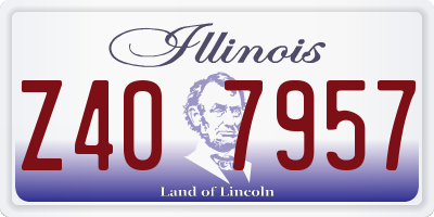 IL license plate Z407957