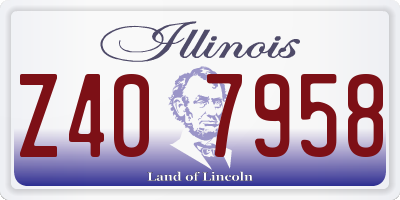 IL license plate Z407958