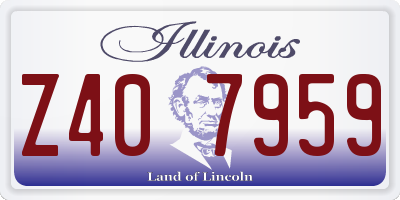 IL license plate Z407959