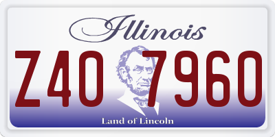 IL license plate Z407960