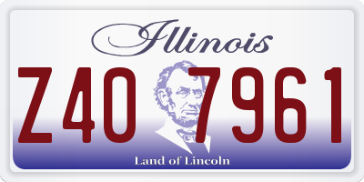 IL license plate Z407961