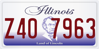 IL license plate Z407963