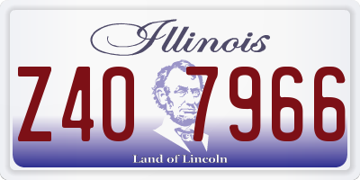 IL license plate Z407966