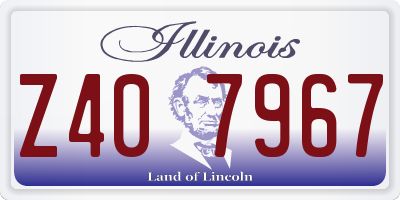 IL license plate Z407967