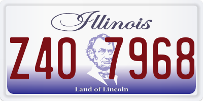IL license plate Z407968