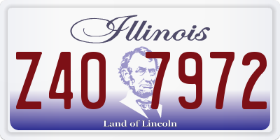 IL license plate Z407972