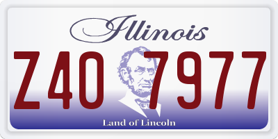 IL license plate Z407977