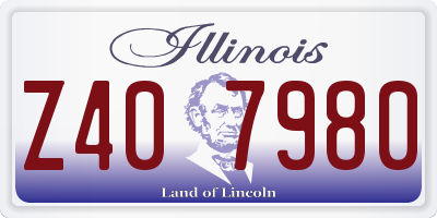 IL license plate Z407980