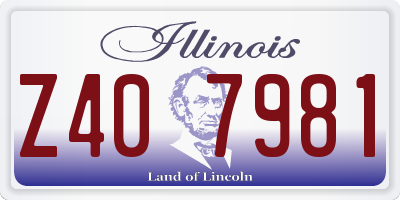 IL license plate Z407981