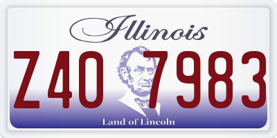 IL license plate Z407983