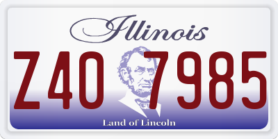 IL license plate Z407985
