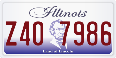 IL license plate Z407986