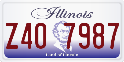 IL license plate Z407987