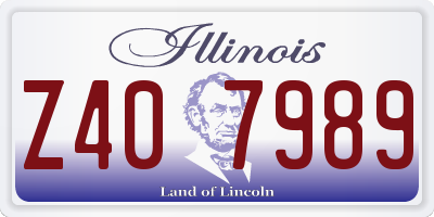 IL license plate Z407989