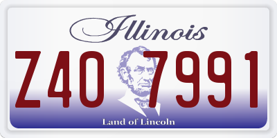 IL license plate Z407991