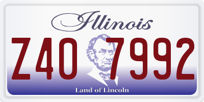 IL license plate Z407992