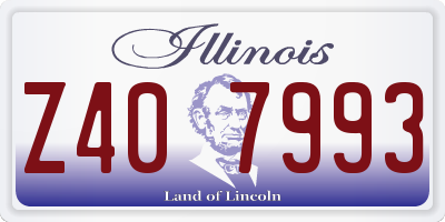IL license plate Z407993