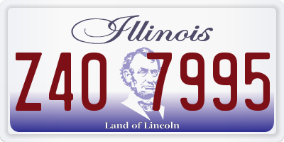 IL license plate Z407995