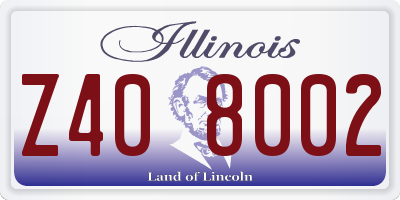 IL license plate Z408002