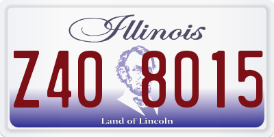 IL license plate Z408015