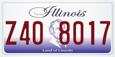 IL license plate Z408017
