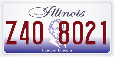 IL license plate Z408021