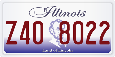 IL license plate Z408022