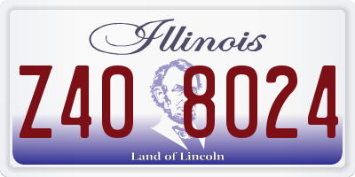 IL license plate Z408024