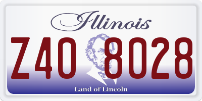 IL license plate Z408028