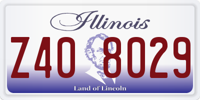 IL license plate Z408029