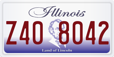 IL license plate Z408042